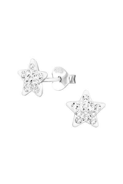 Sophia Collection Cerceii copii argint 925 model Stea cu cristale albe
