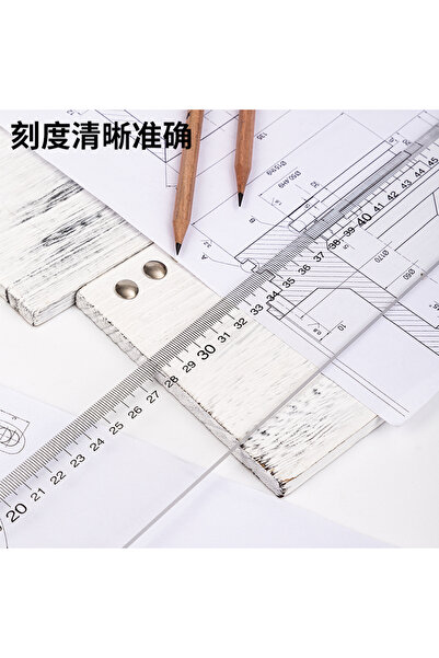 Deli 8412 Technical Ruler 93cm Transparent – ideal for architectural drafting & precision layout