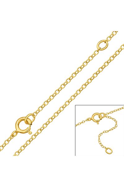 Sophia Collection Lantisor argint 925 placat cu aur 24K 39 cm