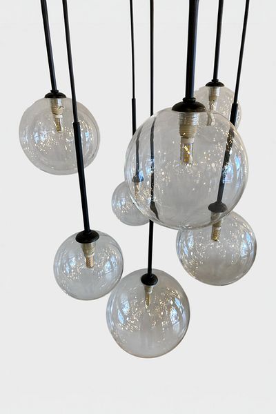Favori Aydınlatma Sfera Modern Multiple Glass Globe Pendant Lamp Chandelier - Black Body