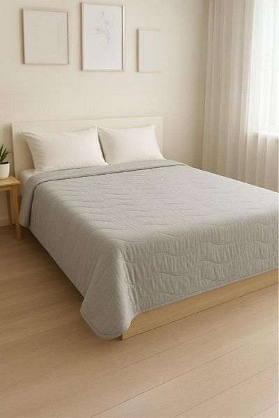 Miabella Home Double Summer Pique, Quilted Double Bedspread, Quilted Pique, Double Bedspread