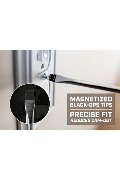 Spec Ops Heat-Treated Steel Drop Tested Magnetic Tip Slotted Screwdriver Multicolor 5/16 x 6inch