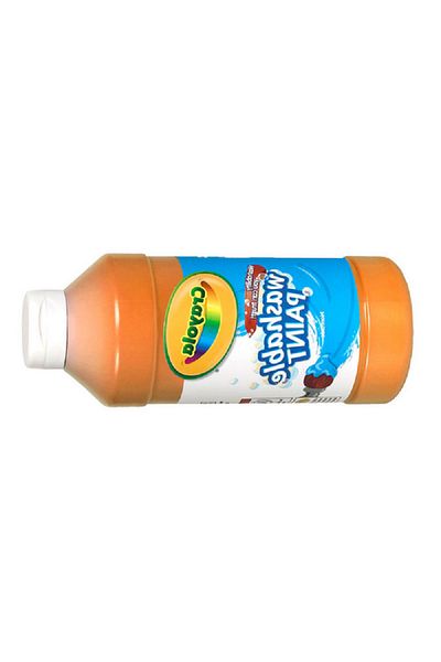 Crayola Easy Squeeze Non-Toxic Highly Pigmented Washable Paint Bottle Orange 16oz