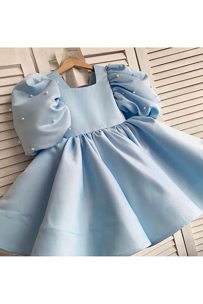 Asel Kids Girl's special design blue dress