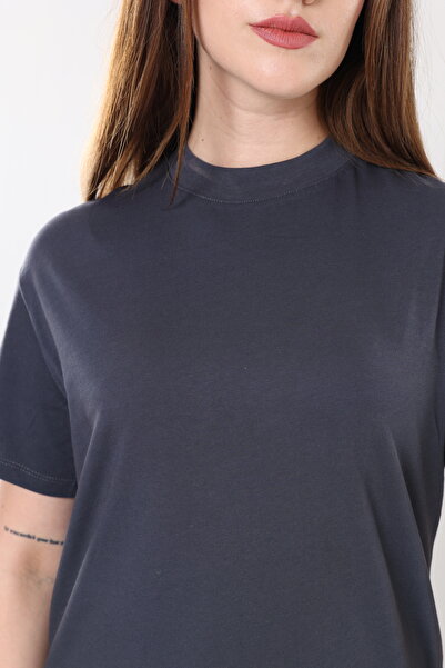 Tight Lady Serüven 100% bumbac organic pentru femei, afumat, antracit, tricou...