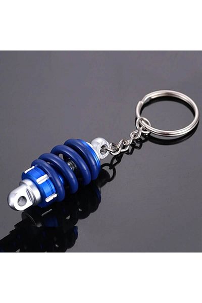 Mega Oto Market Auto Car Keychain Coilover Adjustable Blue Black Spring Metal