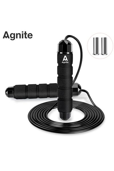 Deli ER040 2.8m Black Weighted Jump Rope – Ideal for Cardio, HIIT, and Fitness Training