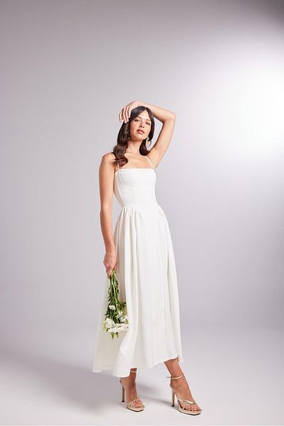 Markano Bridged Dress White