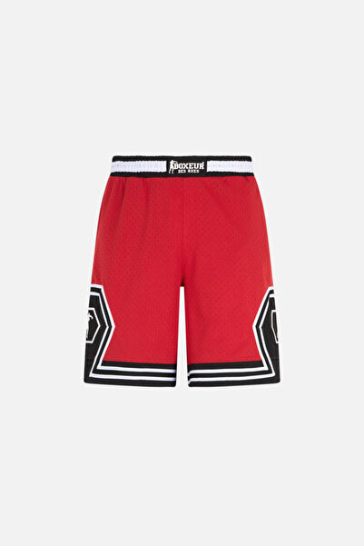 Boxeur Des Rues Black Mesh Short Red