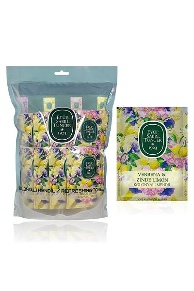 Eyüp Sabri Tuncer VERBENA ZİNDE LEMON COLOGNE WIPES 9.3 X 12.5 50 PIECE DOYPACK