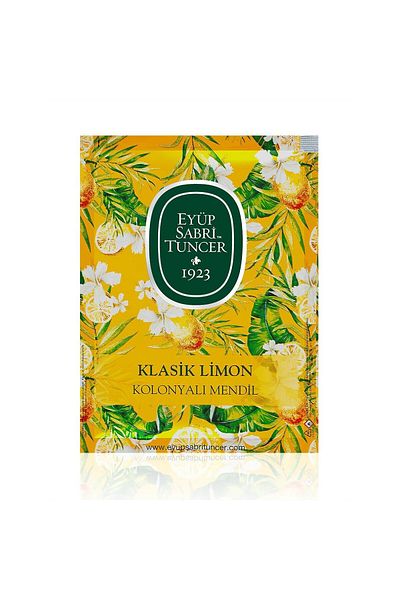 Eyüp Sabri Tuncer Classic Lemon Cologne Wipes 9.3 X 12.5 50 Piece Doypack
