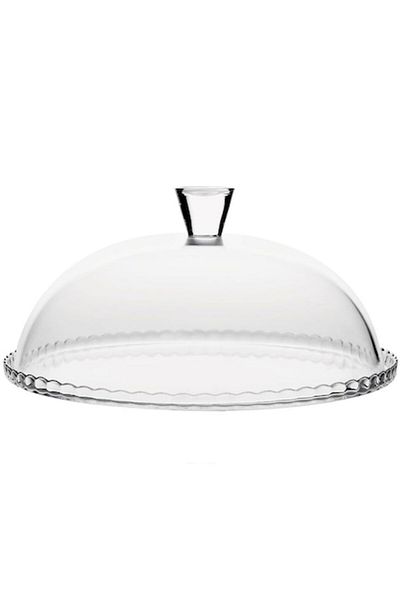 Paşabahçe Pasabahce Patisserie Cake Platter with Lid, 32 cm, Glass