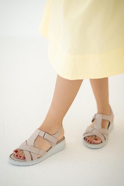 Parponi Toronto Women's Genuine Leather Sandals Silver