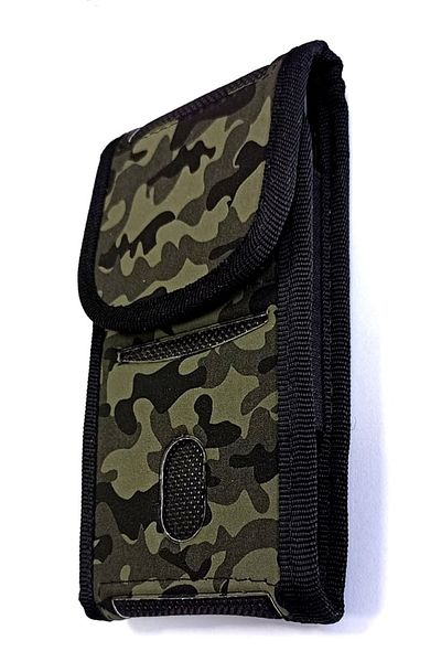 Karışık Military Patterned Vertical Case Attached to the Belt Large Size Velcro Fabric 17X8 cm