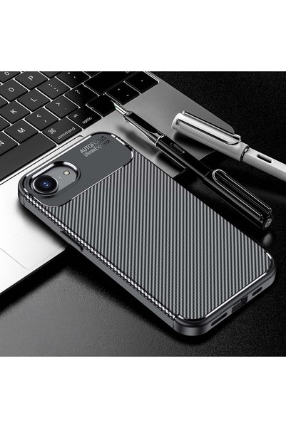 GRABONO حافظة Apple iPhone 16E ذات مظهر من ألياف الكربون، حافظة كربونية فاخرة...