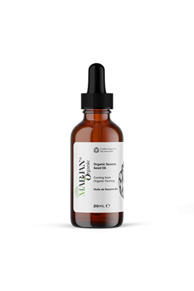 Marjan Organic زيت بذور السمسم العضوي ٢٠ مل - زيت معصور على البارد للوجه والج...
