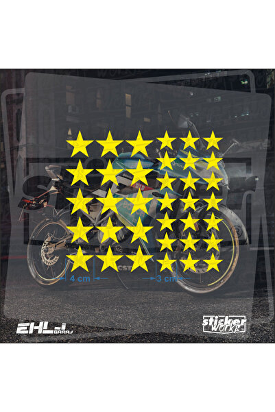 Sticker Works 36 Pieces Star Pattern Sticker