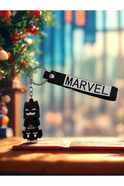 Shuttle Park Unisex Special Design Cute 3D Silicone Keychain with Superhero Figure Gift Accessory 1 Piece