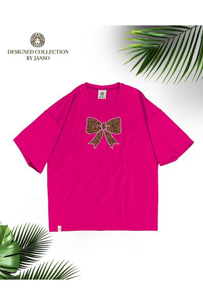 JANSO GROUP - Women's Cotton Printed Vionka Short Sleeve Tshirt Oversize Large Size