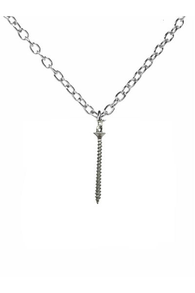 Herşey Nota Mechanic Unisex Necklace with Screw Figure – Industrial and Profession Themed Design with 60 cm Chain