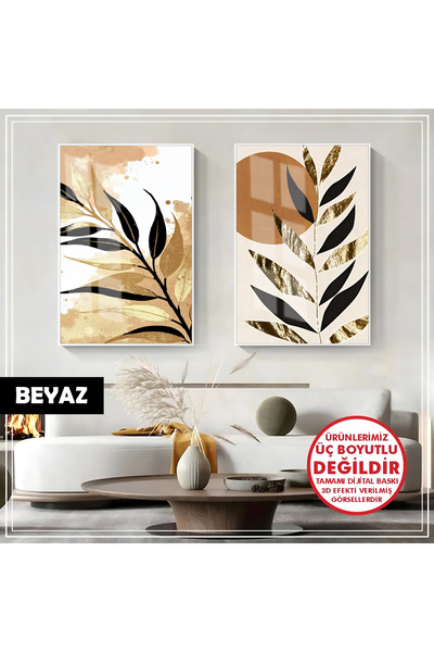 Harikabirev HARİKABİREV | COMBINAT DE FRUNZE DE CREAMA DE AUR (BOHEM) | TABLO...