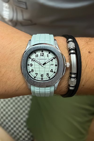 Choppers New Season Silicone Cord Mint Green Men's Watch Watch Gift Father's Day Gift