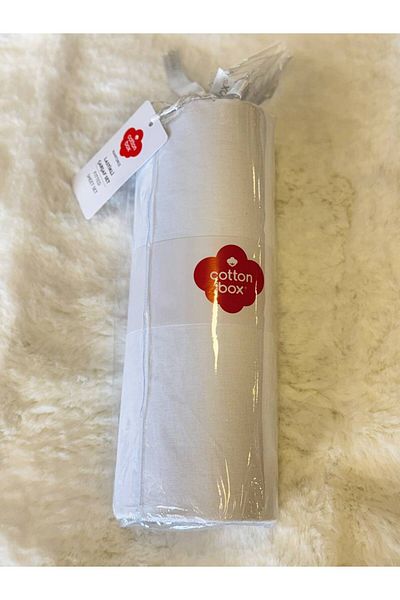 Cotton Box طقم ملاءات مطاطية من القطن بنسبة 100% مقاس 100 × 200 سم كريمي