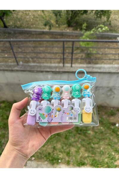 Bakmakistersen Astronot Karakterli 6lı Fosforlu Kalem