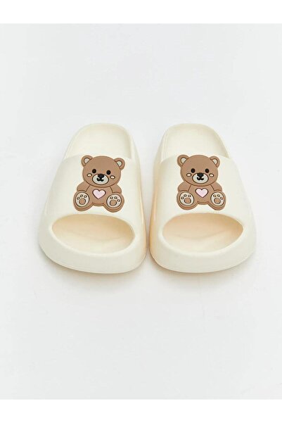 LC Waikiki Lcw Steps Ayı Teddy Baskılı Kız Çocuk Terlik (S5)