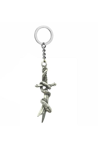 Herşey Nota Warrior Sword Figured Unisex Keychain – Power and Courage Themed Design