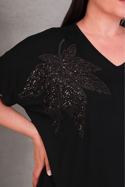 Esina Viscose Oversize Dress with Stone Detail