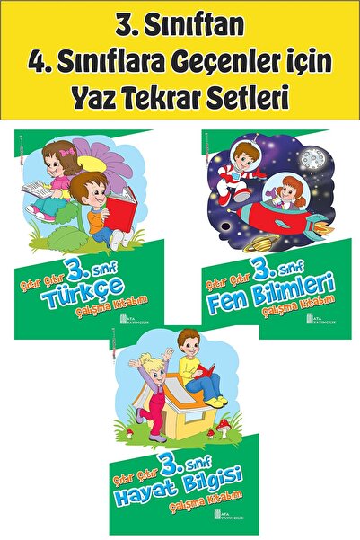 Ata Yayıncılık 3.Sınıftan 4.Sınıfa Geçenler İçin Yaz Tekrar Setleri 2