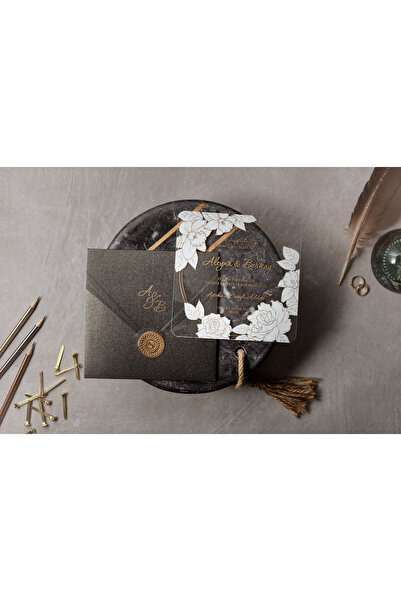 İklim SÖZER DAVETİYE 100 Adet Düğün, Nişan, Nikah Davetiyesi, Baskı Hariçtir.