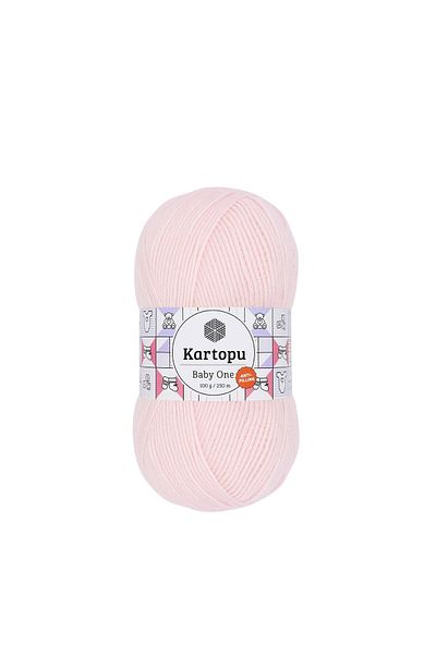 Kartopu 5 τεμάχια Baby One 100% Anti-pilling Baby Floss K255 Ανοιχτό ροζ