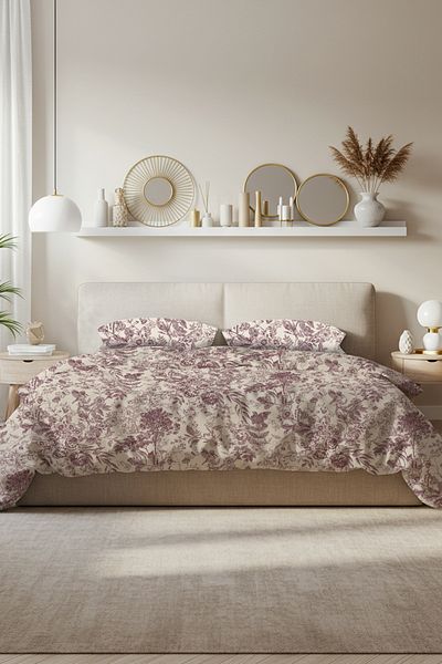 Trendyol Collection Double 100% Cotton Fitted Sheet Duvet Cover Set Tphss25Ckn00012