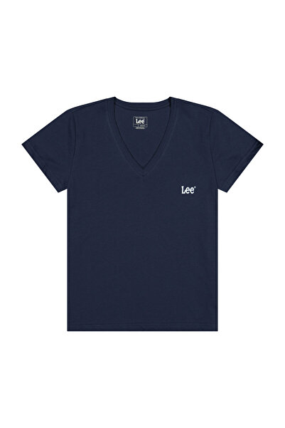 Lee Tričko s výstřihem do V, odstín modře azurové (Mood Indigo)