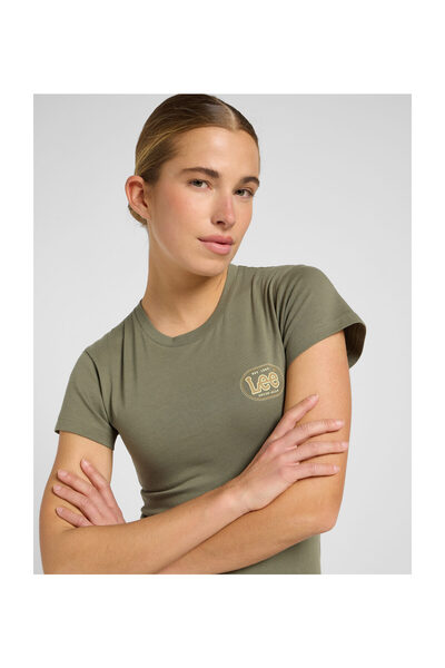 Lee KOSZULKA SLIM TEE MERCANTILE ZIELONA