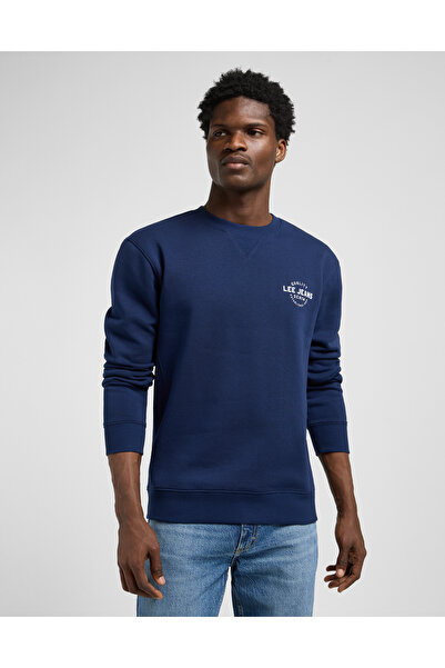 Lee MALÉ LOGO CREW SWS TRUE NAVY