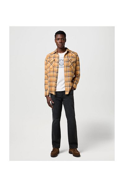 WRANGLER WESTERN SHIRT BROWN BLUE