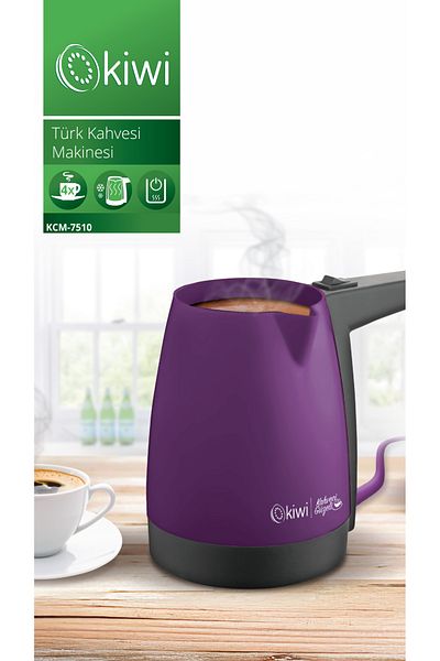 Kiwi Kcm 7510 Turkish Coffee Machine Purple