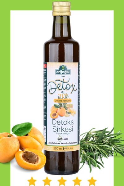 Arifoğlu Detoks Sirkesi Kayısı Pulplu ve Sandaloz Sakızlı Sirke 500ml İÇİLEBİLİR. Detox Vinegar