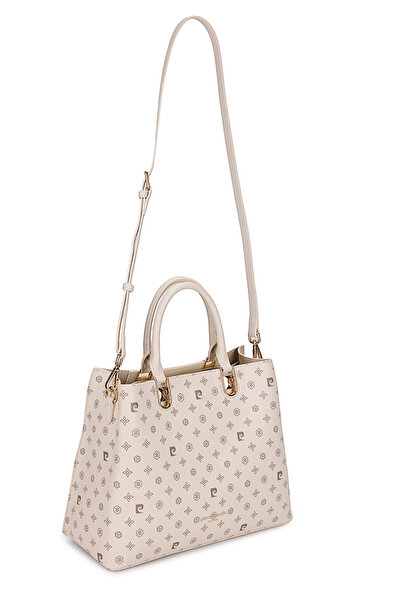 Pierre Cardin Beige Monogram Women's Shoulder Bag 05Po25Y10325