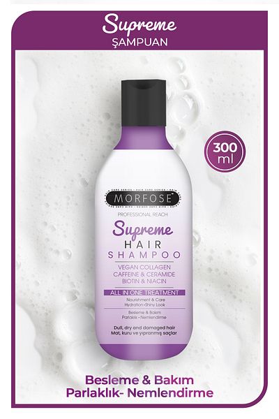 Morfose Supreme Vegan Hair Shampoo with Collagen Caffeine 300 ml