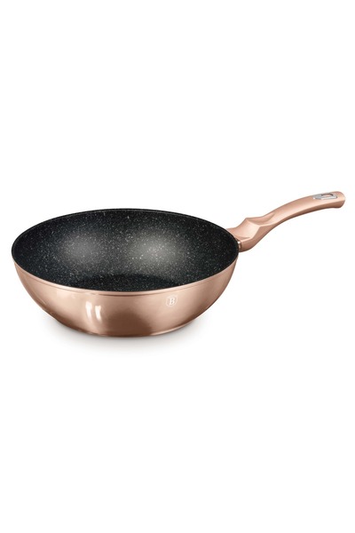 Berlinger Haus Wok, 30 cm 8,8 cm 4,8 L, kovácsolt alumínium, turbó indukciós alapú - fémes rózsa arany