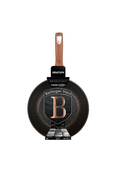Berlinger Haus Wok, 30 cm 8,8 cm 4,8 L, kovácsolt alumínium, turbó indukciós alapú - fémes rózsa arany