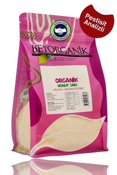 BEYORGANİK Organik Nohut Unu 500gr (PESTİSİT VE AFLATOKSİN ANALİZLİ)