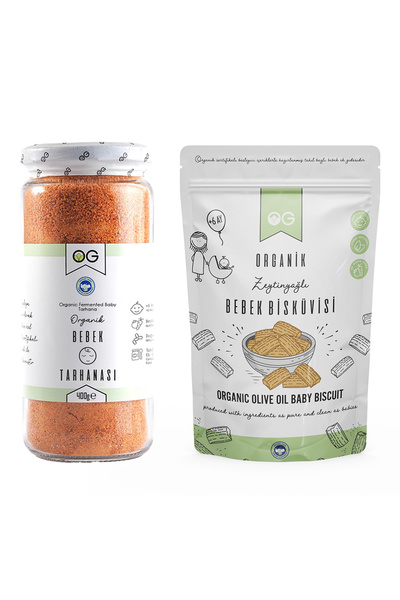OG natural Organik Bebek Tarhanası Ve Organik Bebek Bisküvi Seti +6 Ay