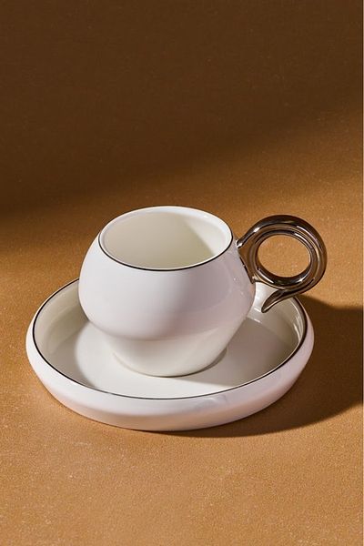 Karaca Venus Platinum Coffee Cup Set for 2 Persons 135 ml