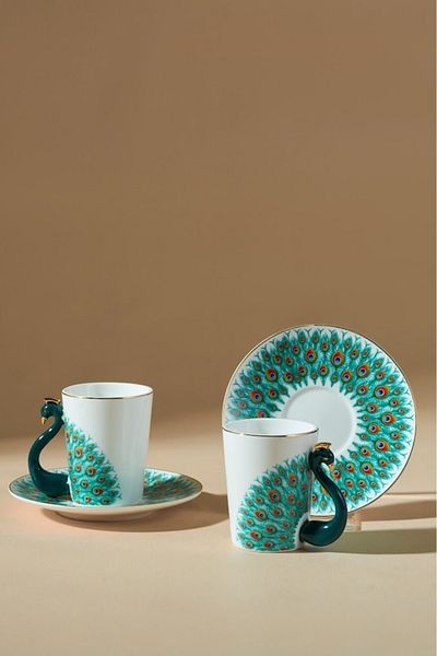 Karaca Peacock 2 Personality Coffee Cup 90 ml