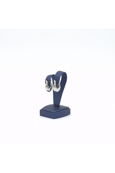 Janset Tulip Cut Steel Hoop Earrings - 316L Non-Tarnish Surgical Steel Earrings